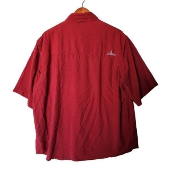 HABIT Men Kestrel Creek Solar Factor UPF 30 Short‎ Sleeve XL Red Hiking - Picture 7 of 8